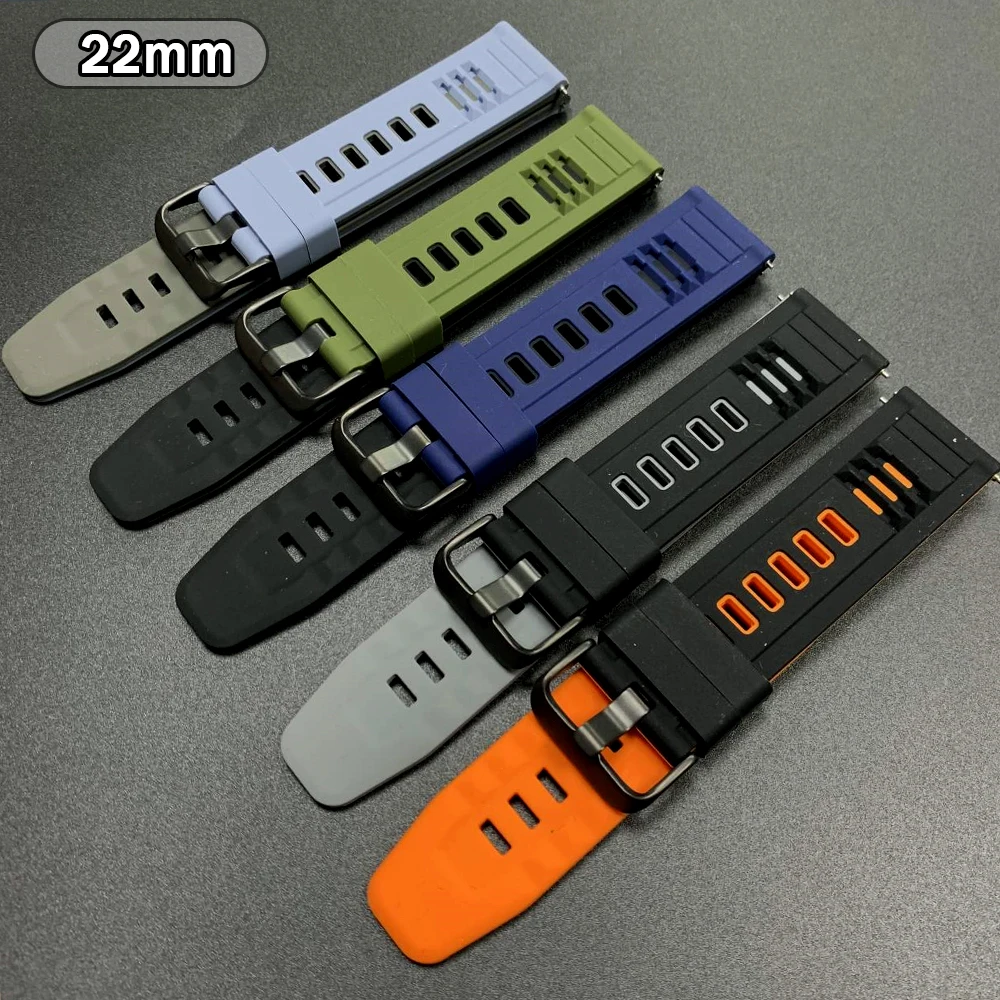 22mm Sportarmband für Huami AMAZFIT BALANCE 2 BIP 6 5 Cheetah Pro GTR 4 3 Silikonarmband für Samsung Gear S3 Armband Correa