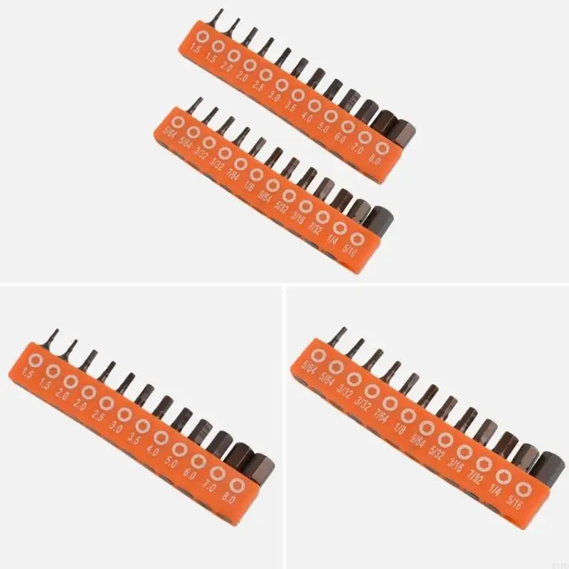 E1PD 12/24pcs Obeng Bit 25mm Hexagonal Shank Security Driver Bit untuk pneumatik