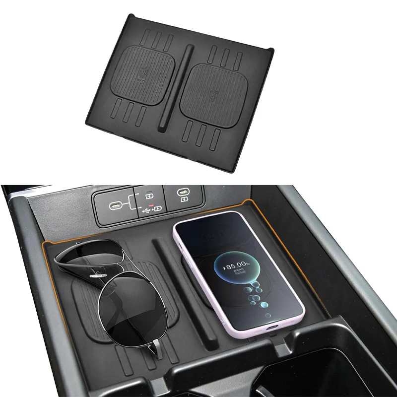 Car Anti Slip Pad Silicone Car Wireless Charging Pad for Central Control Mobile Phone For Hyundai Santa Fe MX5 2024