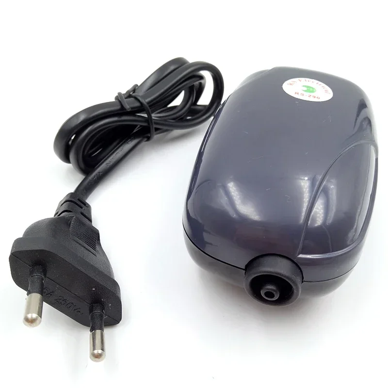 Silent 220V 50HZ 3W 1.2L/Min Aquarium Air Pump Fish Tank Aerator  Single Outlet Air Pump EU Plug