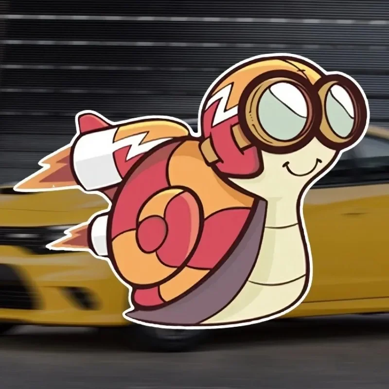 Funny PSSHH Snail Turbo Sticker Waterproof Vinyl Decal Motocross Racing Car Sticker Auto Exterior Accessories