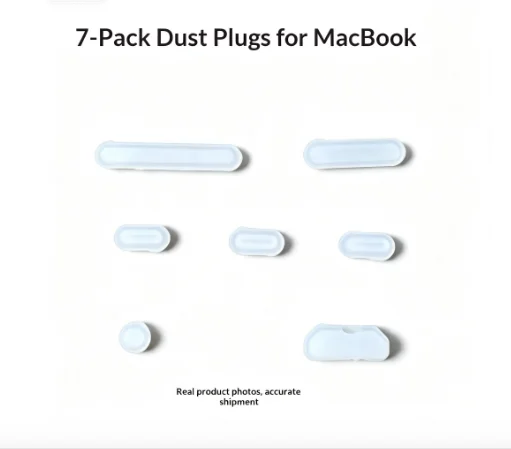 9PCS Dust Plug Cover Dirt Plug Cups Set for MacBook Pro 14/16 inch Air M3 M2 M1 A2779/A2442/A2780/A2485/A3113/A3114/A2681/A2941 image 4