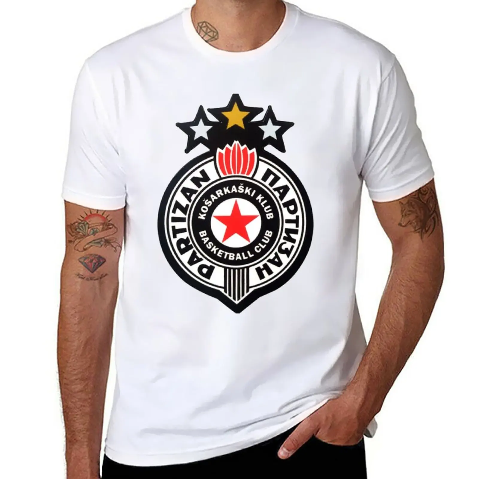 New Basketball Club PARTIZAN BELGRADE - KK PARTIZAN - PARTIZAN T-Shirt summer clothes customized t shirts men clothings