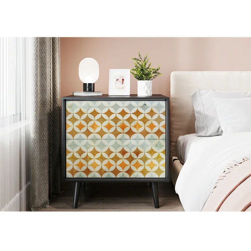 American Retro Solid Wood Locker Double Storage Small Bedside Table Simple and Light Luxury Storage Cabinet Side Table