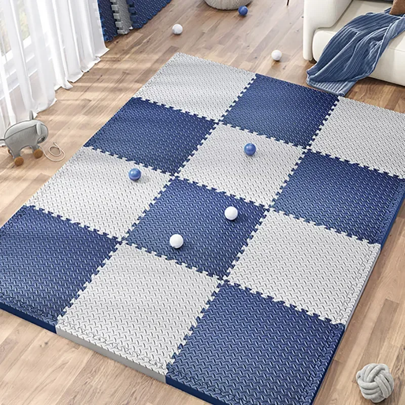 Alfombra de juegos entrelazada para bebés, alfombra gruesa y suave, perfecta para la habitación de los niños pequeños, zona de juegos y ejercicio,