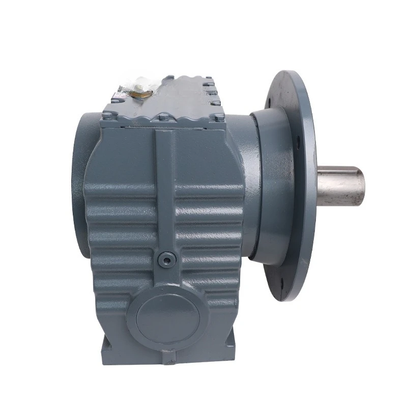 Motor reductor de engranajes helicoidales de cobre con bridas de eje sólido