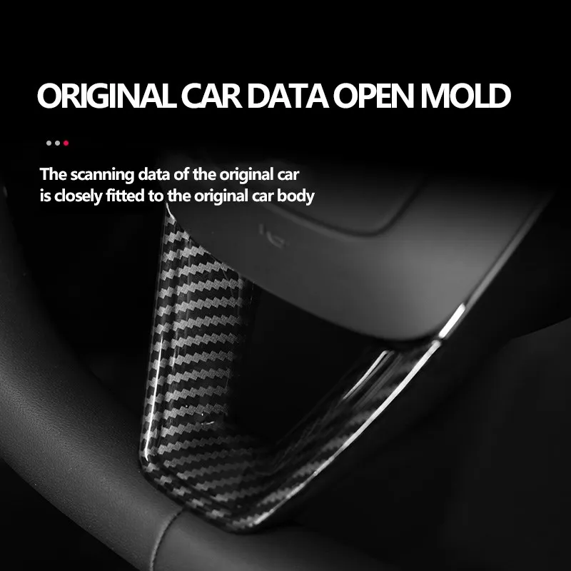 ABS modello in fibra di carbonio coprivolante Trim coprivolante Trim accessorio interno per Tesla Model 3 Highland 2024