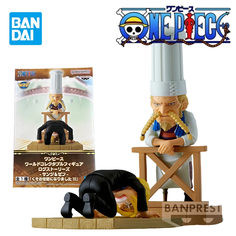 

Original Bandai One Piece WCF LOG STORIES Sanji Zeff Anime Figures Model Trendy Toys Birthday Gifts Collectible Desktop Ornament