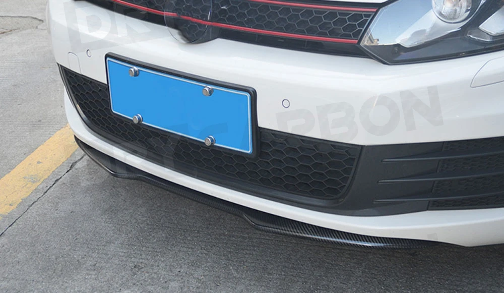 

Carbon Fiber Front Bumper Lip Spoiler Apron For Volkswagen VW Golf 6 VI MK6 GTI 2010 2011 2012 2013 H Style FRP Head Chin Shovel