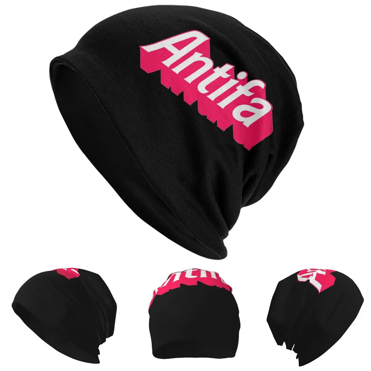 

Antifa Skullies Beanies Hats Warm Autumn Winter Outdoor Cap Knitted Bonnet Caps for Unisex Adult