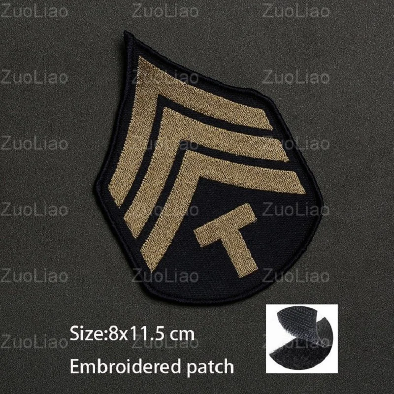 Army Fan Armband 3D Embroidered Flight Jacket Morale Epaulettes WWII Stickers With Backpack Hook and Loop Patches for Clothing