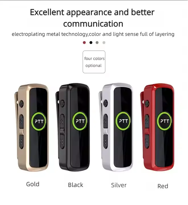 

Mini Portable Two-Way Walkie Talkie with Handsfree Clip Clear Sound Earpiece for Outdoor Work & Communication