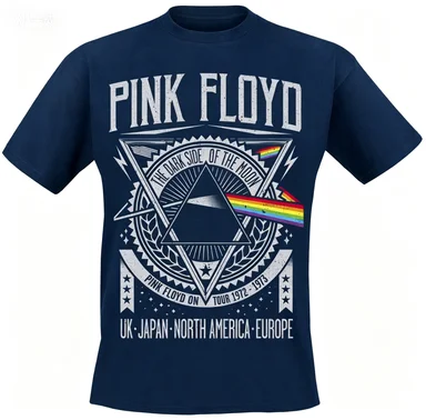 Pink Floyd Dark Side of The Moon 2026Tour Graphic Tee Vintage Rock Band Men Concert Merch Pure Cotton T-Shirt