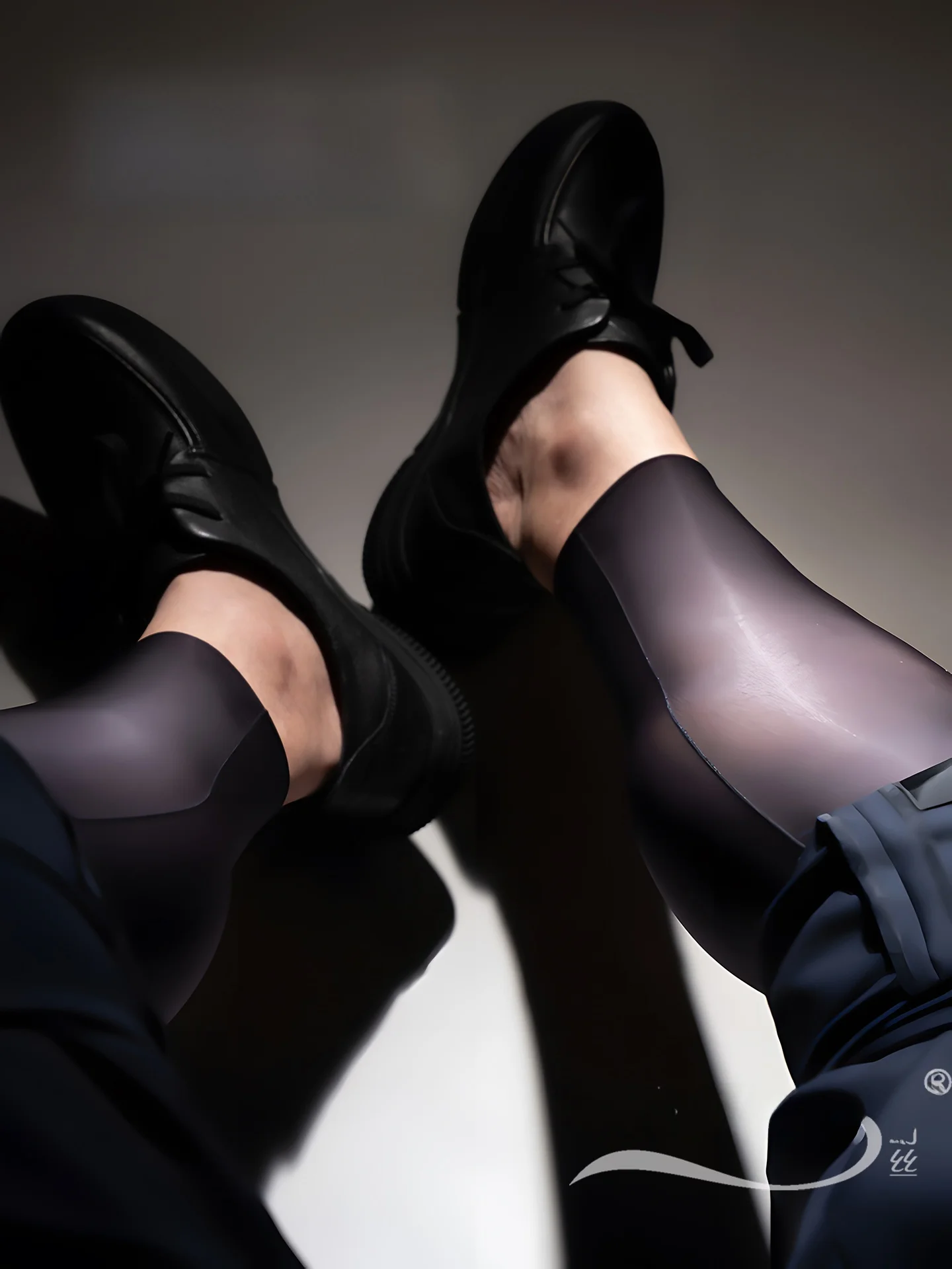 Ahuans 5D Herren dünne Seide glatt iny Basisschicht Hose transparent sexy schwarze Seide Unterwäsche Nylonstoff mittlere Taille neun Punkte