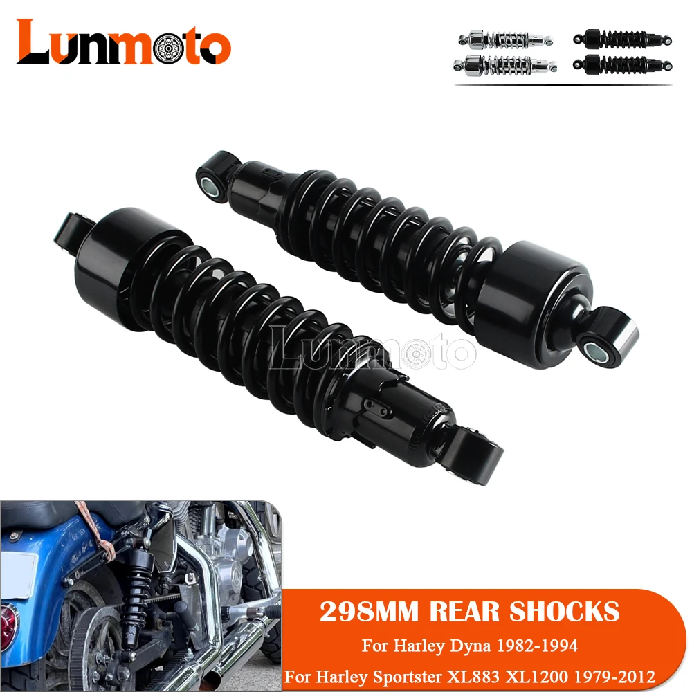 

For Harley Dyna 1982-1994 Sportster XL883 XL1200 1979-2012 11.7" 298mm Rear Shock Absorber Suspension Motorcycles Spring Shocks