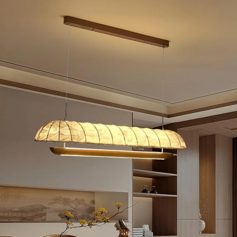 

Chinese style living room chandelier new Chinese style dining room bar tea room full spectrum voice bedroom study light