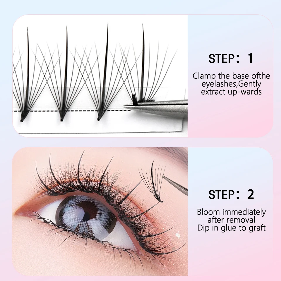 Lashprofessor Pointy Base 3D/5D/7D/9D Russia Volume Eyelashes Extension Individual Pre Made Ready Fan Lashes Faux Mink Cilios