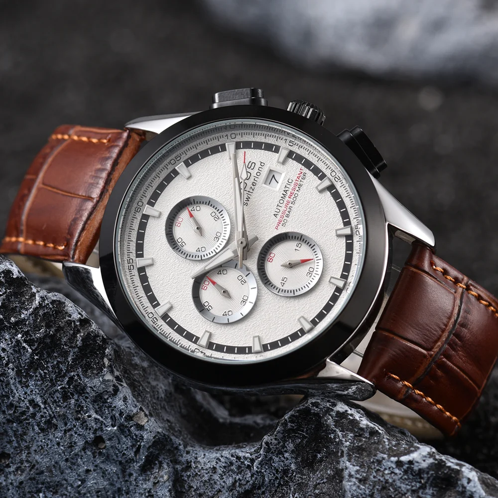 New Amazing Top Quality Hot epos Original Brand Watches For Mens Multifunctional Chronograph Auto Date Wristwatch AAA Male Clock