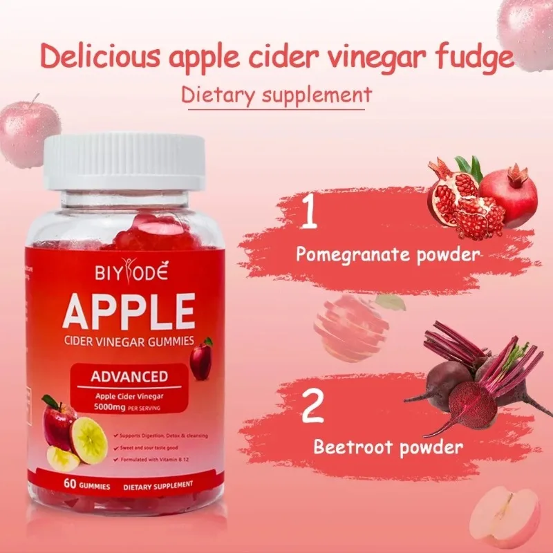 

Apple Cider Vinegar Gummies - Relieves Anxiety and Stress, Boosts Immune System, Helps with Weight Loss