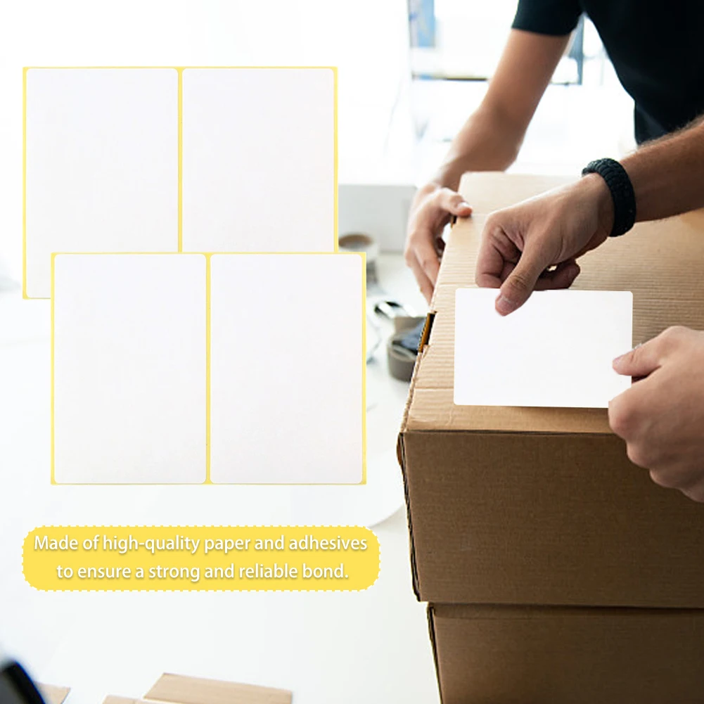 60st Home Stickers Markering Draagbare School Plakkerig Label Verwijderbare Kantoor Zelfklevende Praktische Frankering Mat Groot Wit