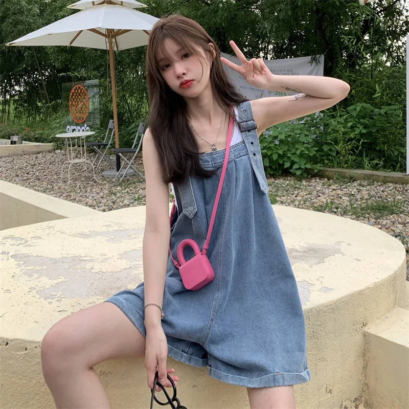 Women's Playsuits Rompers Waist Bow Teens Overall Zipper Womens Wide Pleated Pocket Lifting Hip Monochromatic Flip Buckle Print
