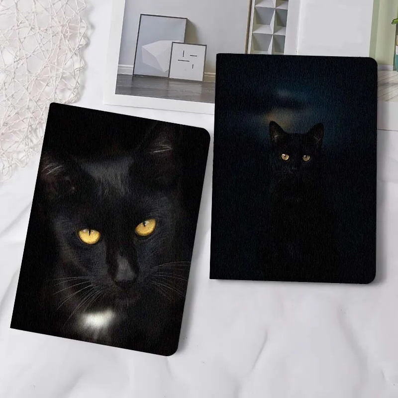 

Black Cat Yellow Eyes Tablet Case For Samsung Tab Galaxy S6 S11 A A7 A8 A9 A11 10.1 10.4 10.5 Plus Lite Gift