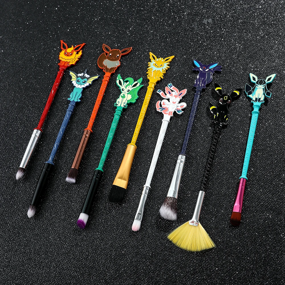 9Pcs/set Makeup Brushes Set Cute Anime Animal Metal Makeup Brush Cosmetics Foundation Blush Make Up Brush Beauty Tool Gifts