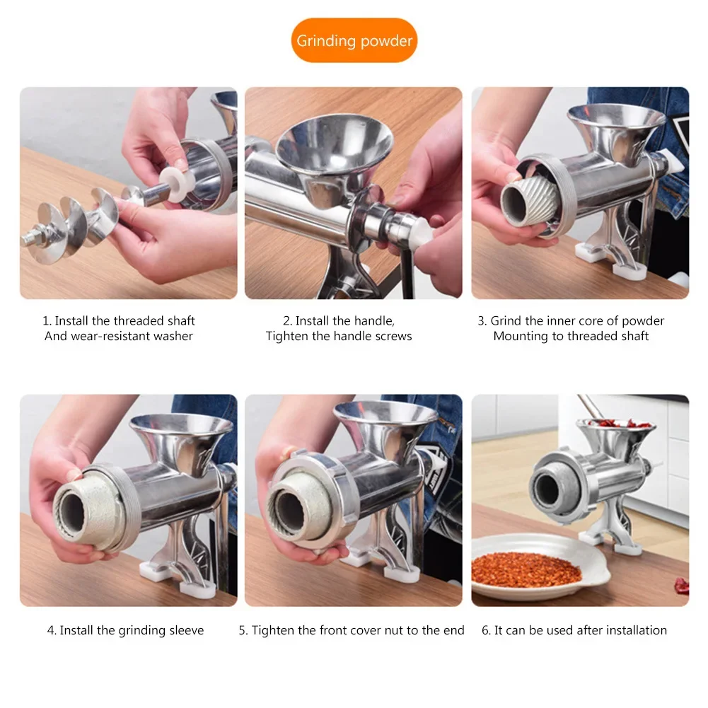Multifunctional Meat Grinding Machine Cooking Tools Portable Sausage Noodles Grinder Hand Crank Accessories Kitchen Gadgets