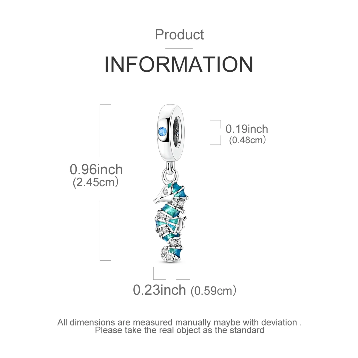 925 الفضة سحر صالح الأصلي قلادة سوار Diy لسيدة فرس البحر غرامة المجوهرات