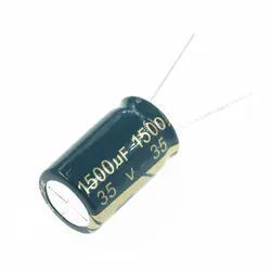 10pcs 1500uF 35V 1500MFD 35Volt 13*20mm Aluminum Electrolytic Capacitor Radial 1500mf35v 1500uf35v 35v1500mf 35v1500uf