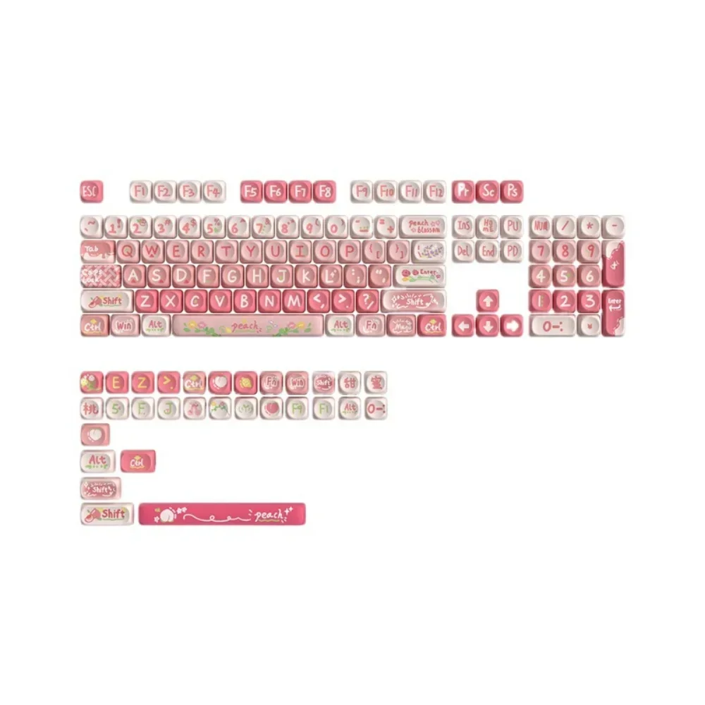 

134 Keys MOA Theme Keycaps PBT Thermosublimation Keycap Kit for 60/64/84/98/108 Keys Gaming Mechanical Keyboard MX Switch