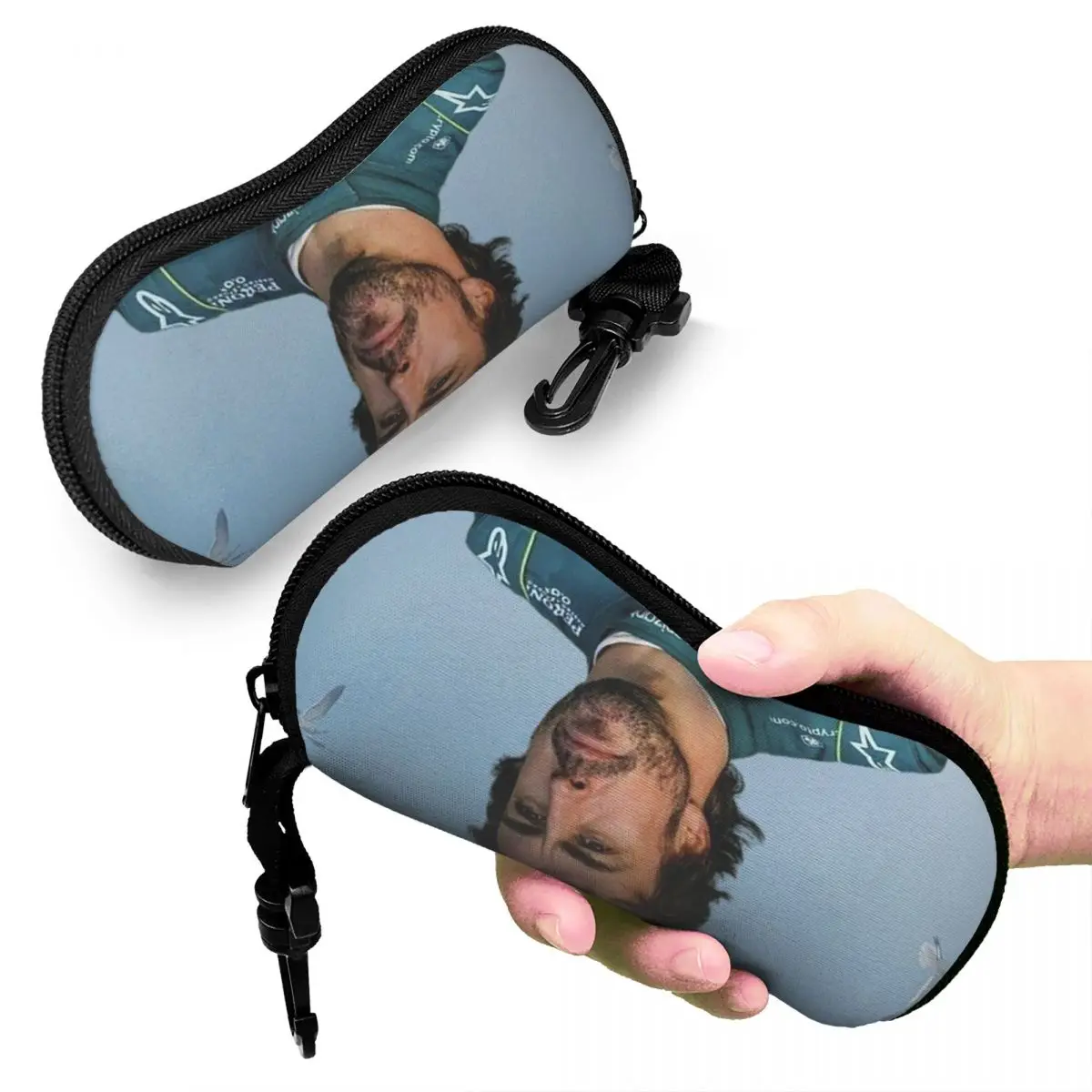 

1989 Ferdinand Fernando Alonso Shell Glasses Case Portable Sunglasses Box Women Men Soft Eyeglasses Bag Pouch