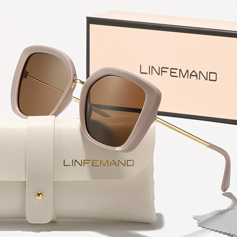 LINFEMAND Mode Katzenaugen Retro Dekorative Sonnenbrille UV400 Paar Stil Sommer Karneval Party Reisen Fahren Festival Geschenk