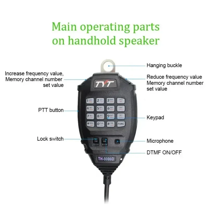 TYT TH-9000D PLUS Car Mobile Walkie Talkie VHF 136-174Mhz/UHF 400-490Mhz/220-260MHz 200CH 60/45W Power Transceiver Two Way Radio