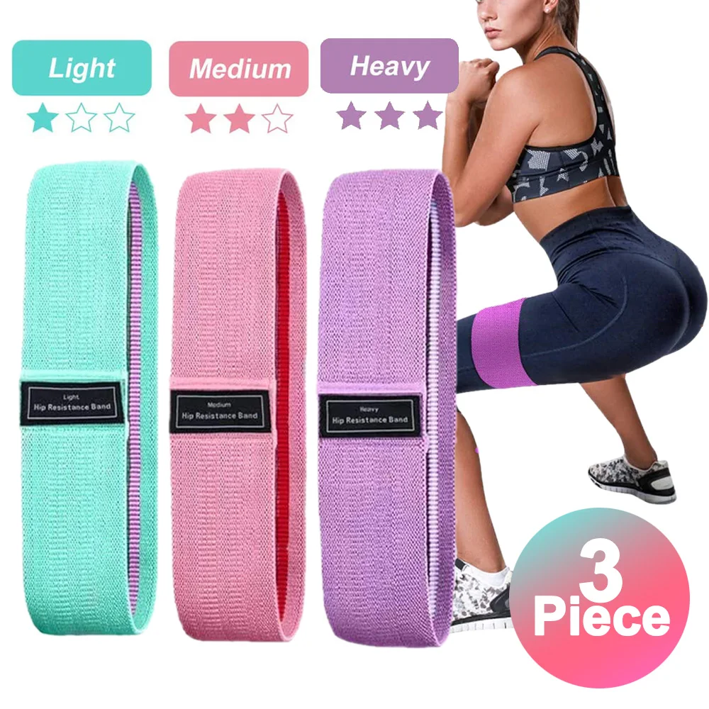 1/2/3PCS Elastic Bands Fitness Resistance Bands Yoga Pilates Hip Circle Expander Bands Gym Training Home Workout Equipment