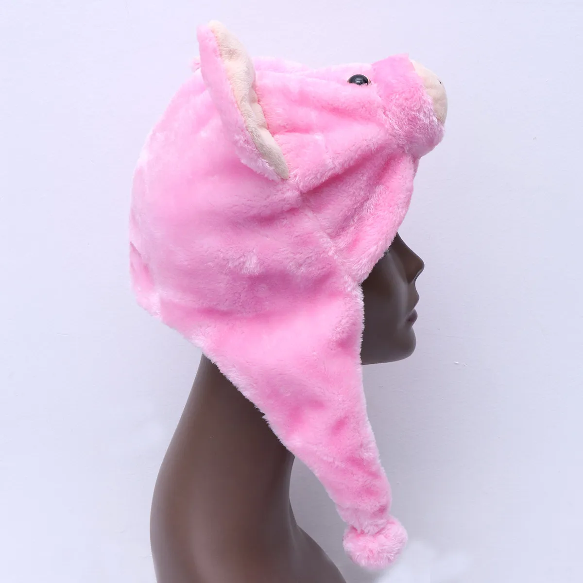 Gorro de animales estilo esquí de invierno con orejeras de dibujos animados, talla única, cómodo, suave y cálido, protección para cabeza, cuello y orejas para niños