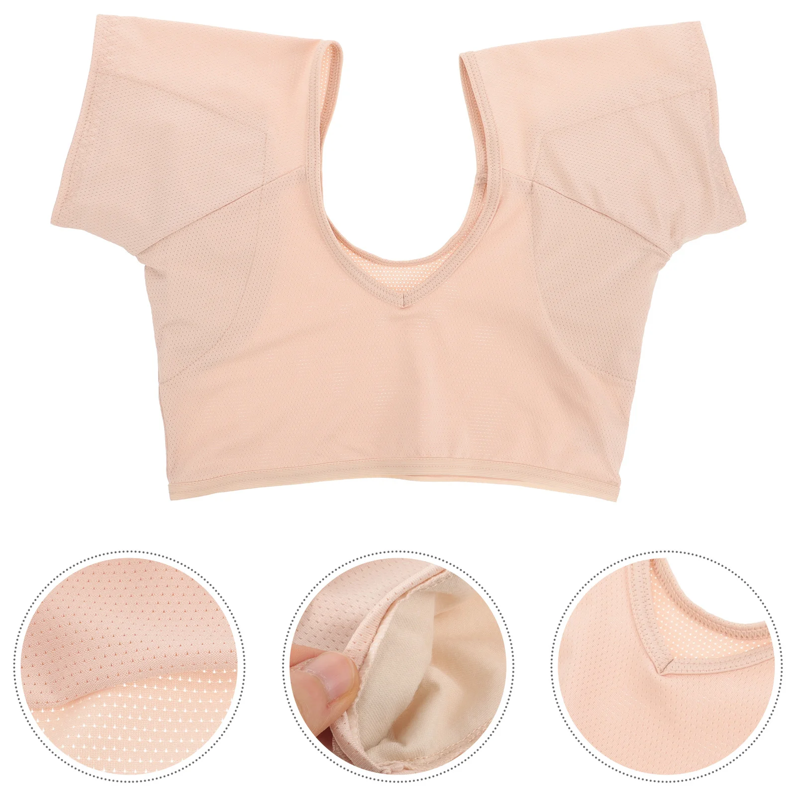 سترة نسائية تحت الإبط من القطن بأكمام قصيرة مقاومة للعرق، قميص حماية للأنشطة الخارجية، ملابس رياضية مقاس S