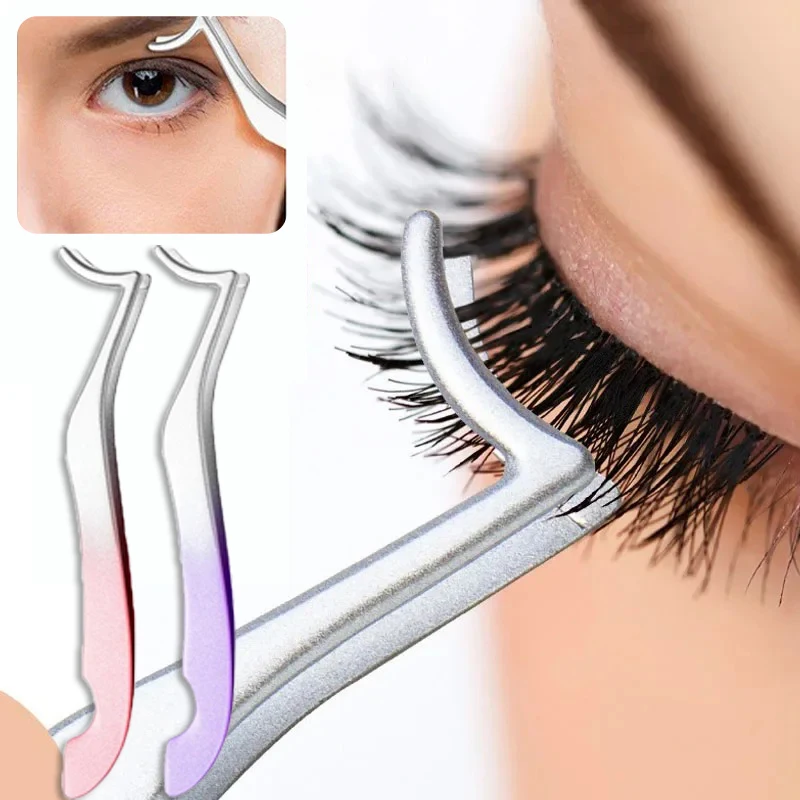 Pince à cils dégradée en acier inoxydable, pince professionnelle pour extensions de cils, applicateur de faux cils, outils de maquillage