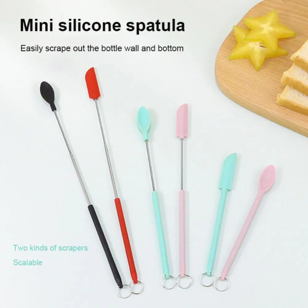 1/5PCS Barbecue Brush Mini Retractable Extension Rod Mini Kitchen Baking Sauce Scoop Set Kitchen Accessories Silicone Oil Brush