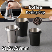 58/53/51mm Coffee Dosing Cup Sniffing Mug for Home Espresso Machine Wear Resistant Stainless Steel Coffee Dosing Cup Coffeeware