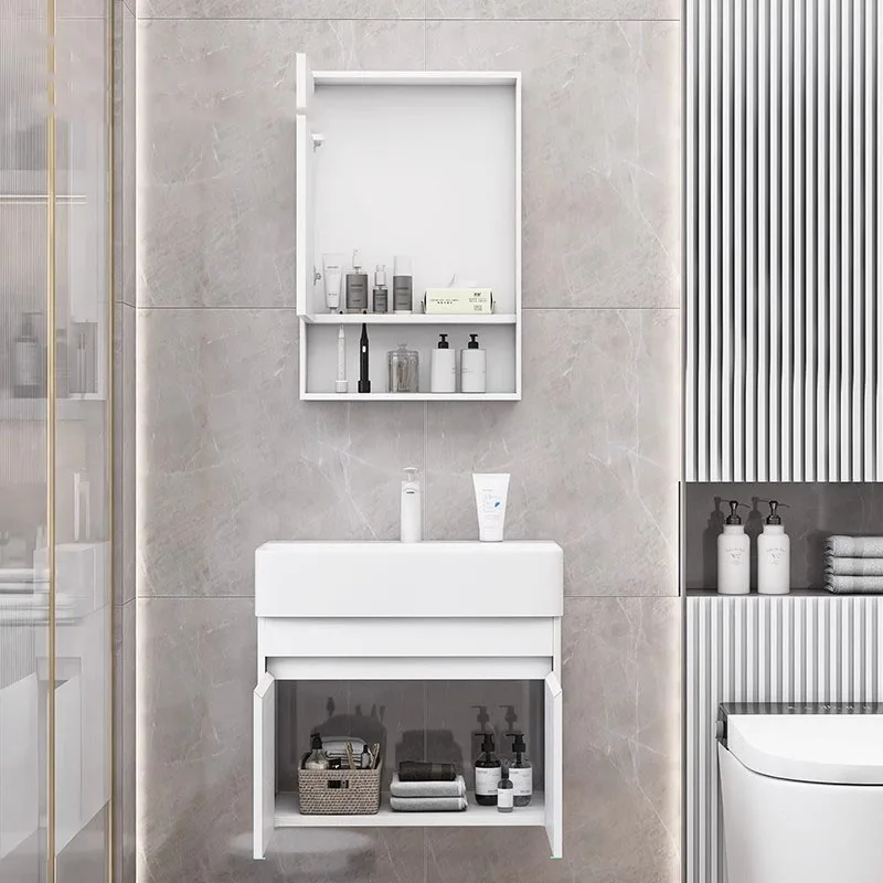 Narrow White Bathroom Cabinet Sink Over Buffet Storage Toilet Dressers Bathroom Cabinet Gadgets Skincare Gabinete Home Furniture