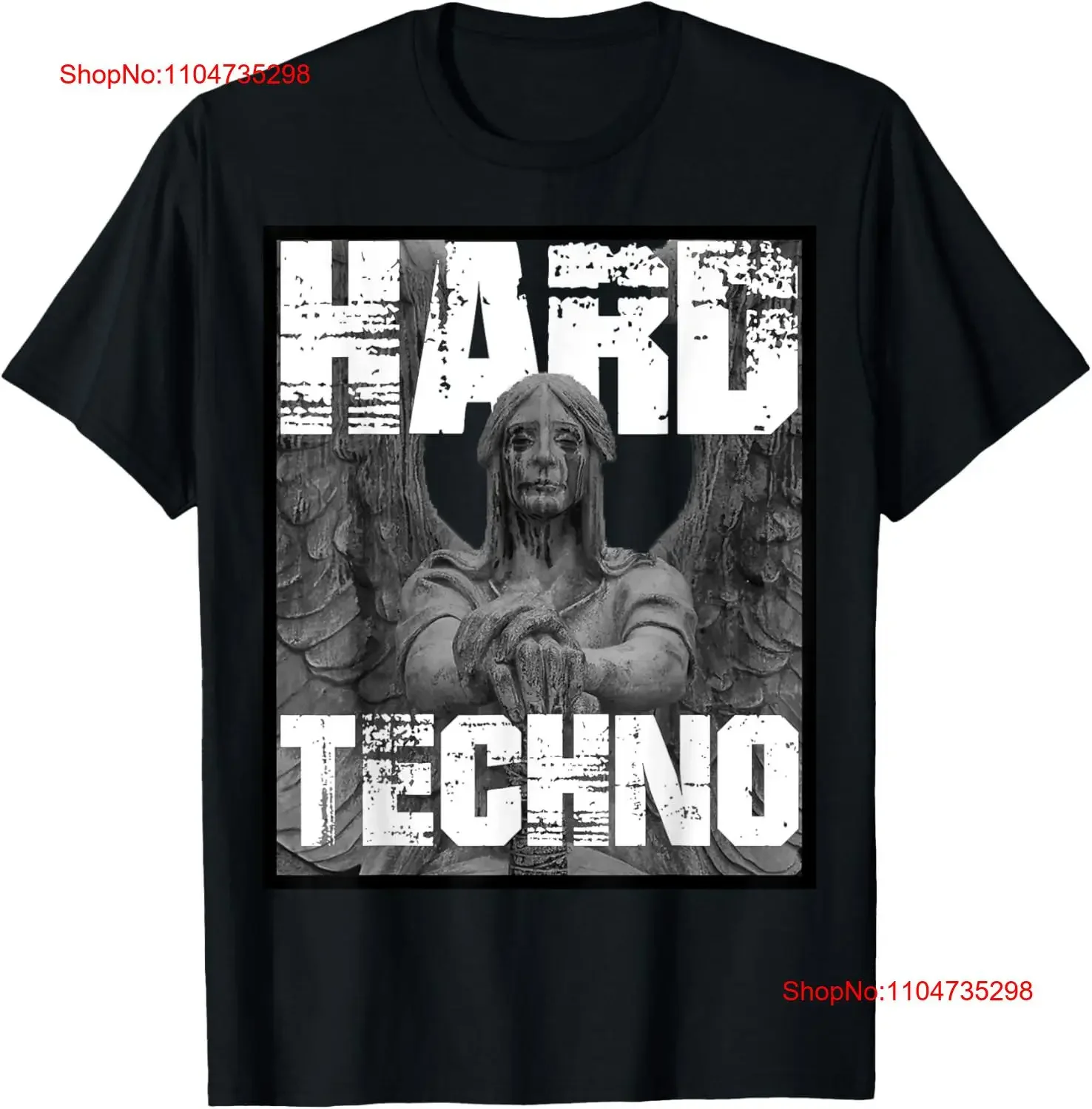 Camiseta con estatua de Ángel Hard Techno Rave, Top lavado vintage para uso diario, ropa de calle de moda gráfica, cómoda Unisex