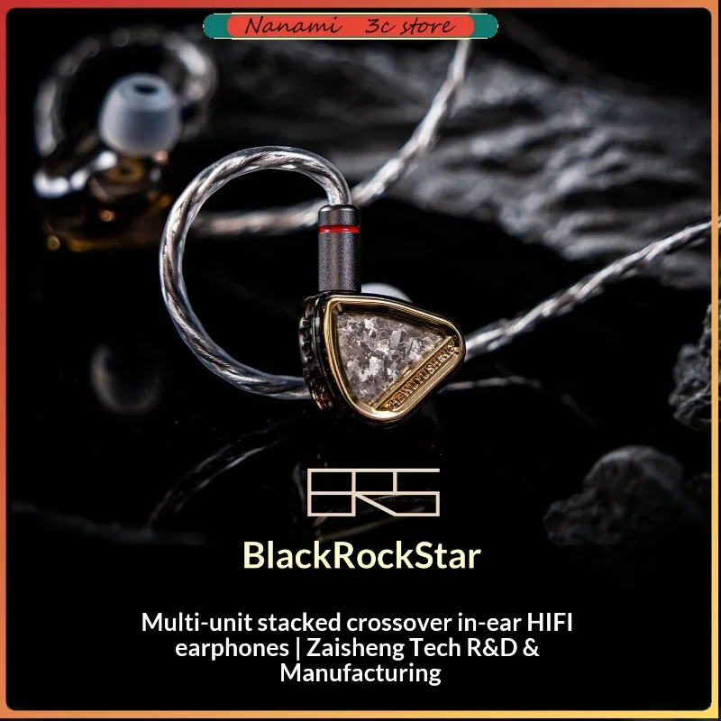 

ZHESONUS BRS In-Ear Headphones Resin Material 120DB Multi-Unit Noise Reduction 39DB Dynamic Planar Wired HI-FI Headphones Gifts