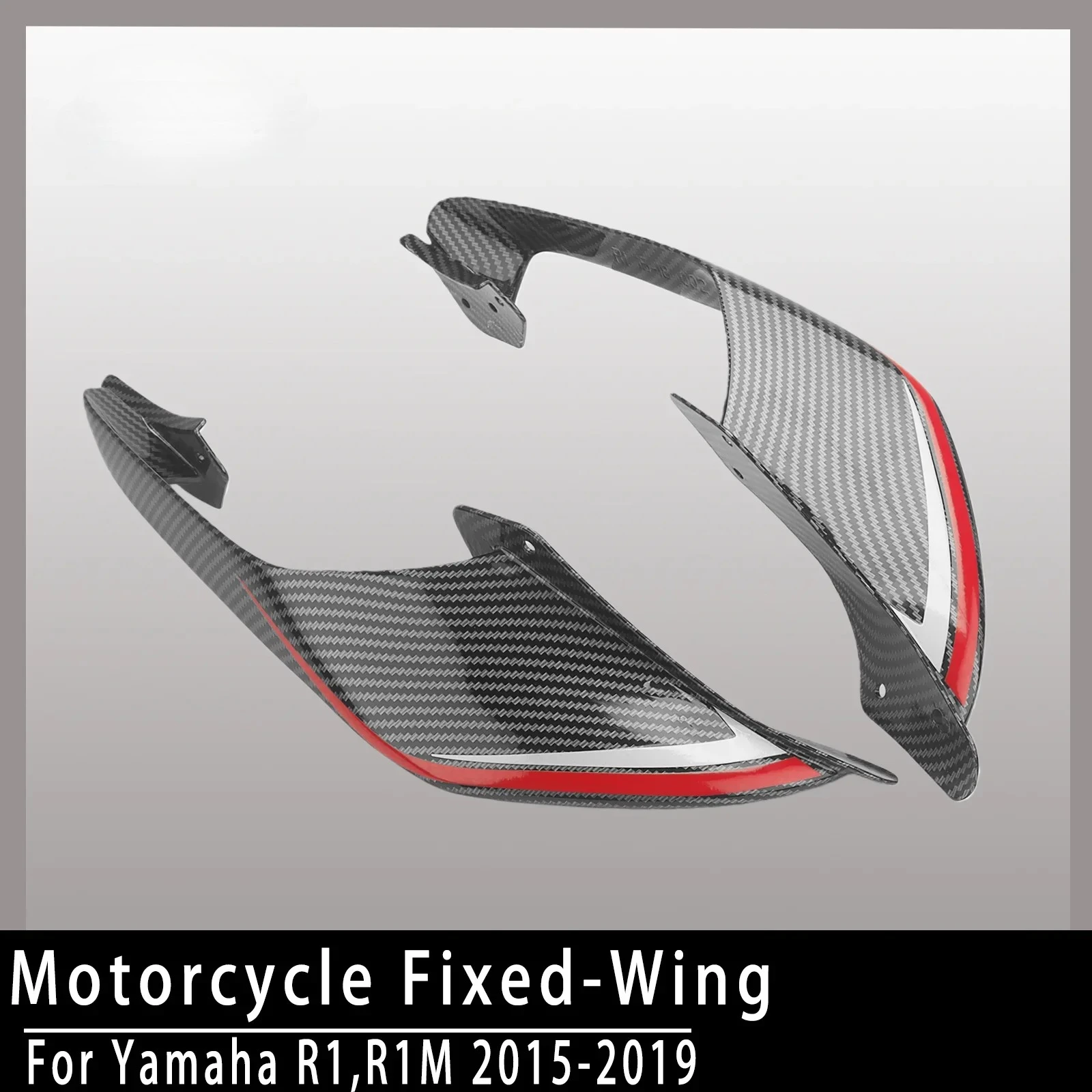 

Nuevo carenado de motocicleta ala fija para Yamaha YZF R1 R1M 2015 2016 2017 2018 2019 alerón Winglet accesorio de motocicleta