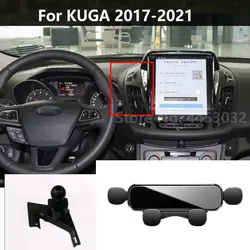 Car Mobile Phone Holder For Ford KUGA 2013-2021 Gravity Navigation Bracket Mute Not Block Air Vent Mounts Accessories