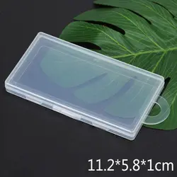 Cajas de plástico plegables transparentes y finas para almacenamiento de joyas, embalaje de 11,5x6,1x1,3 cm, piezas pequeñas, gran oferta