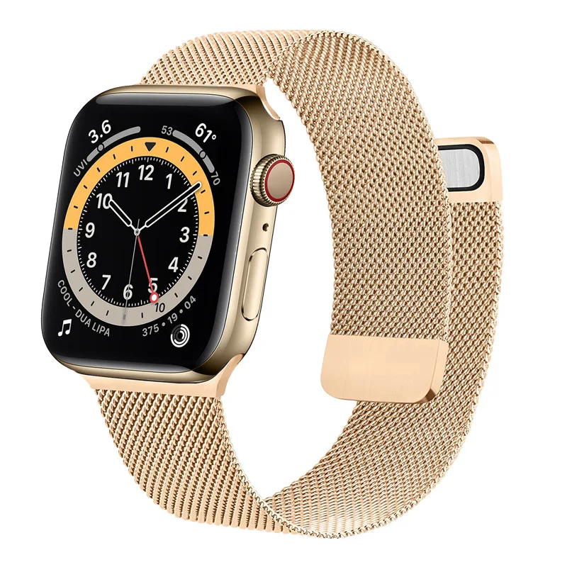 Strap For Apple Watch Band Series 6 5 4 3 2 1 Se 40mm 44mm 45mm Elegant Gold Magnetic Watchband Iwatch 6 5 4 42 44 40 45 49 mm