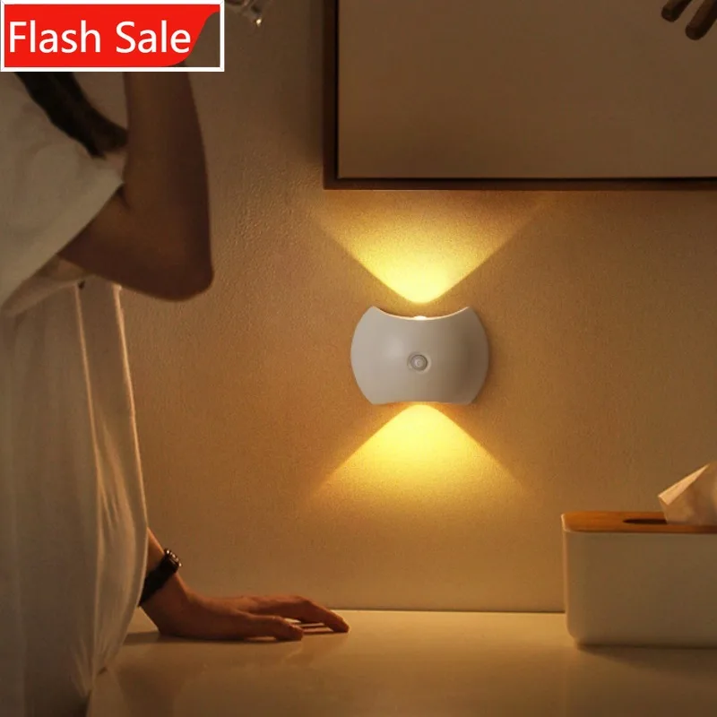 

ShinyYing Magnetic Motion Sensor Wall Light, 3-Color Dimmable Rechargeable LED Night Light No-Drill for Bedroom Corridor Stairs