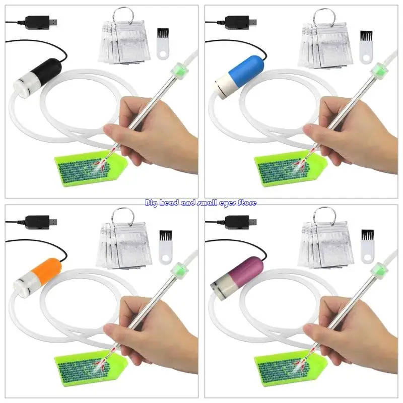 

581C USB Powered Accuracy Gemstones Art Pen With Customizable Suction Control For Round Square Gemstones Sturdy ABS Construction