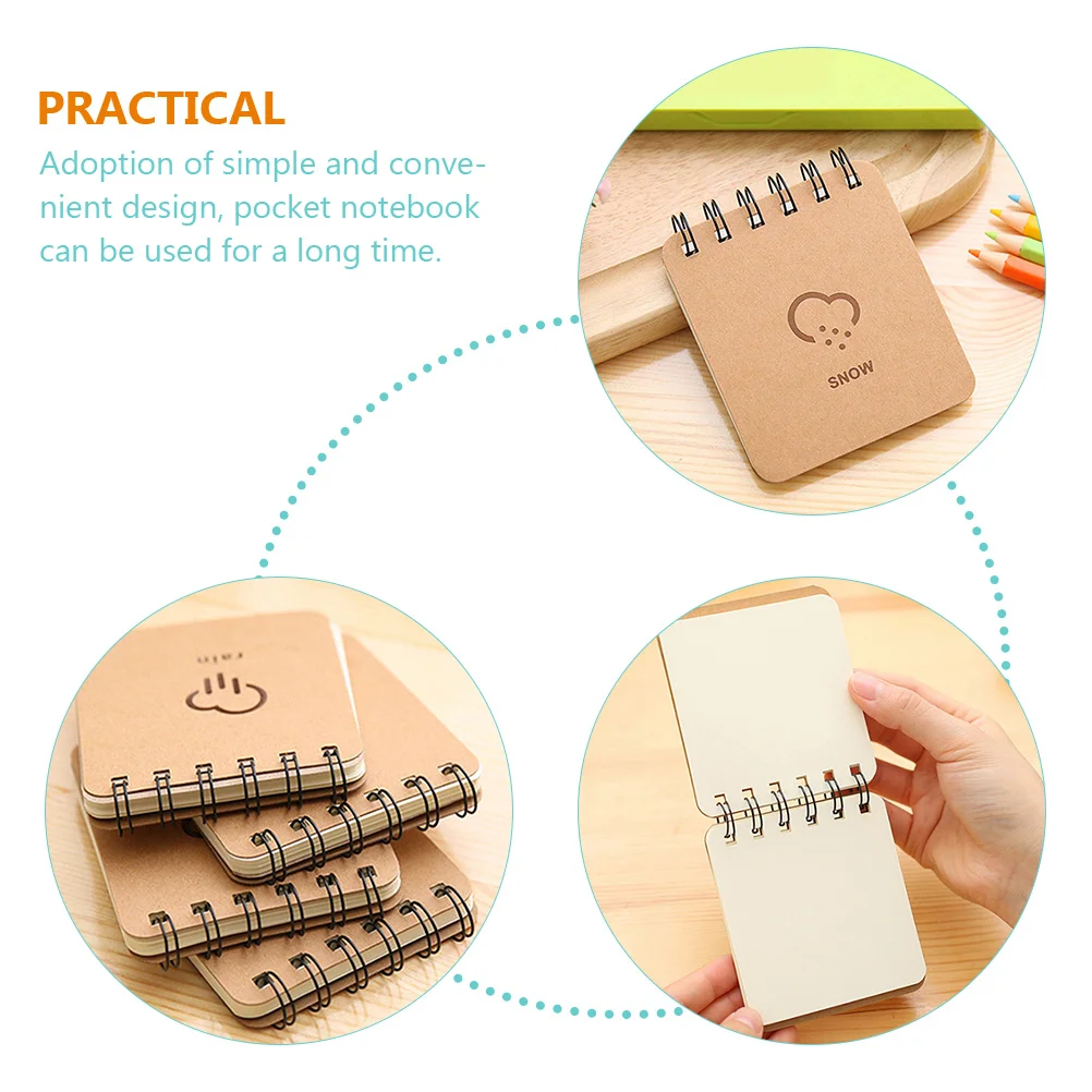 4 Pcs Electronic Notebook Travel Pocket Notebooks Notepad Paper Small Memo Office Accessories